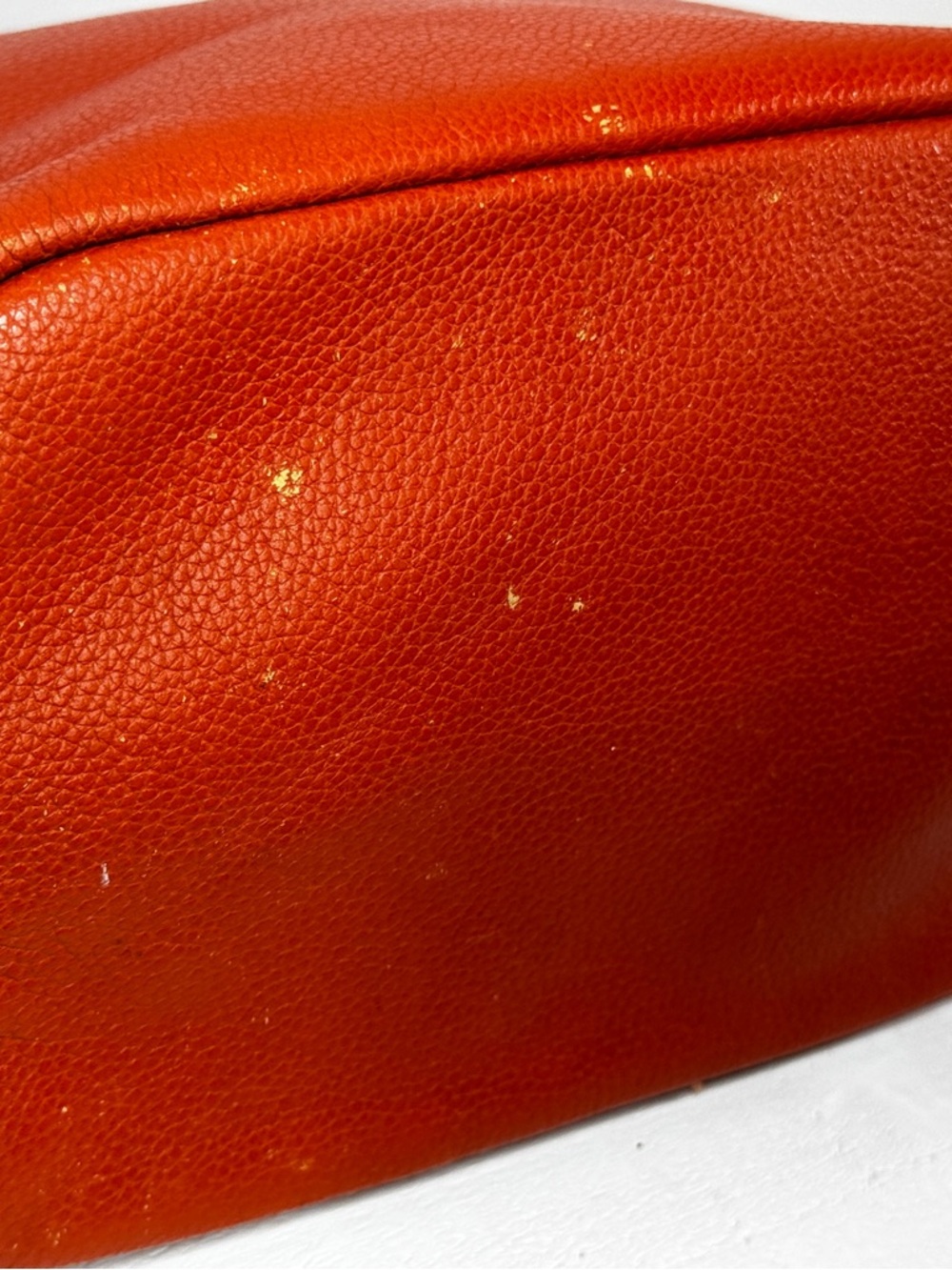 Longchamp Le Pliage Cuir Small Orange Leather Tote Bag Top Handle Authentic - Picture 5 of 16